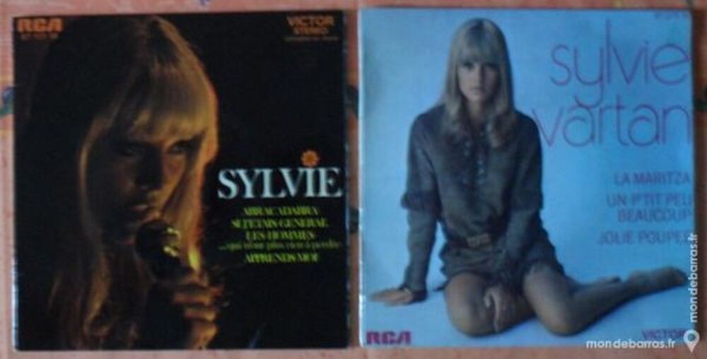 2 vinyls 45 tours de Sylvie VARTAN. CD et vinyles
