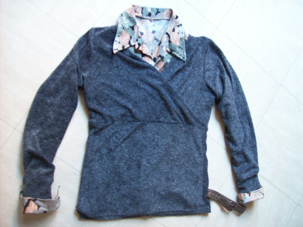pantalon gris, chemisier, pulls - 40 - zoe Vêtements