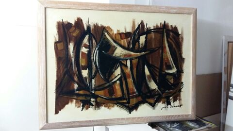 Peinture  l'huile sur bois de Jack Dongier. 190 Avignon (84)