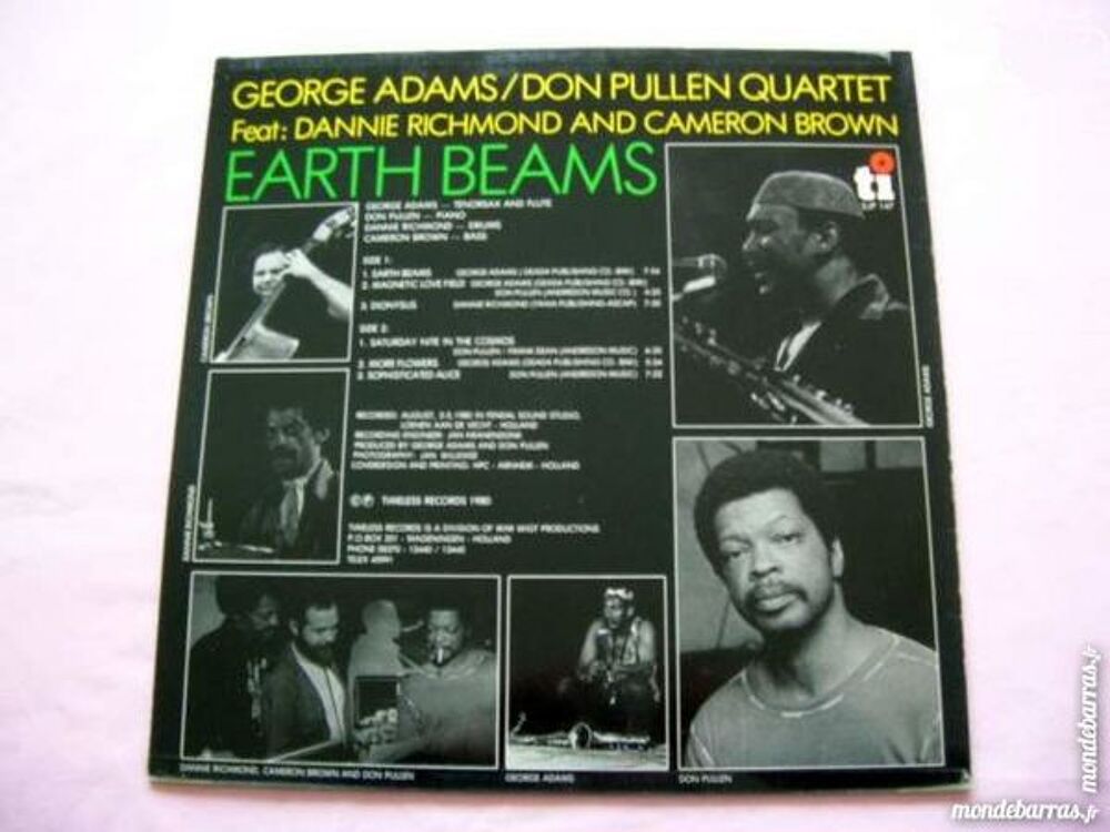 33 TOURS GEORGE ADAMS/DON PULLEN Earth Beams CD et vinyles