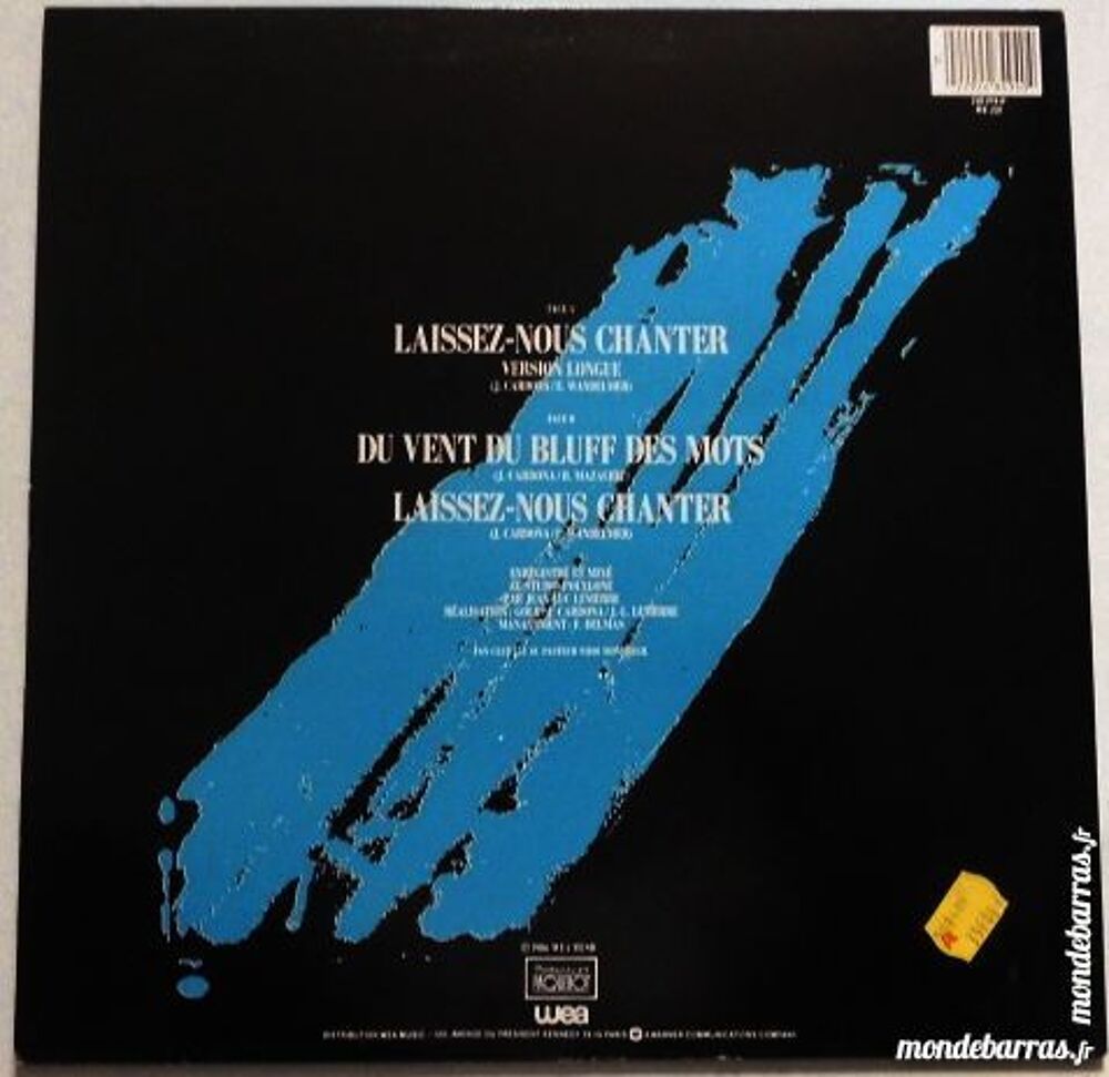 vinyle maxi 45t / GOLD / Laissez nous chanter CD et vinyles