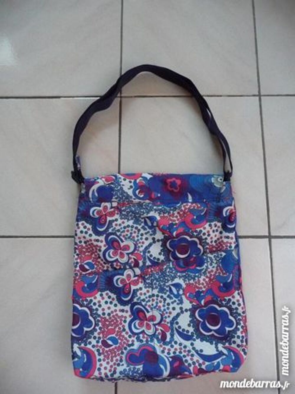 Sac fleurs roses &amp; bleues PEPE JEANS - NEUF Maroquinerie