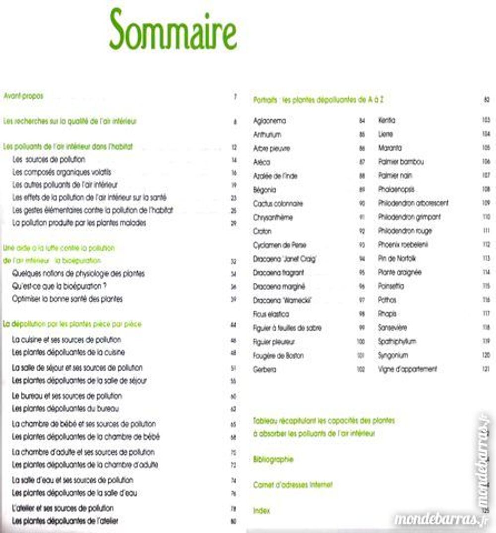 Les plantes d&eacute;polluantes Livres et BD