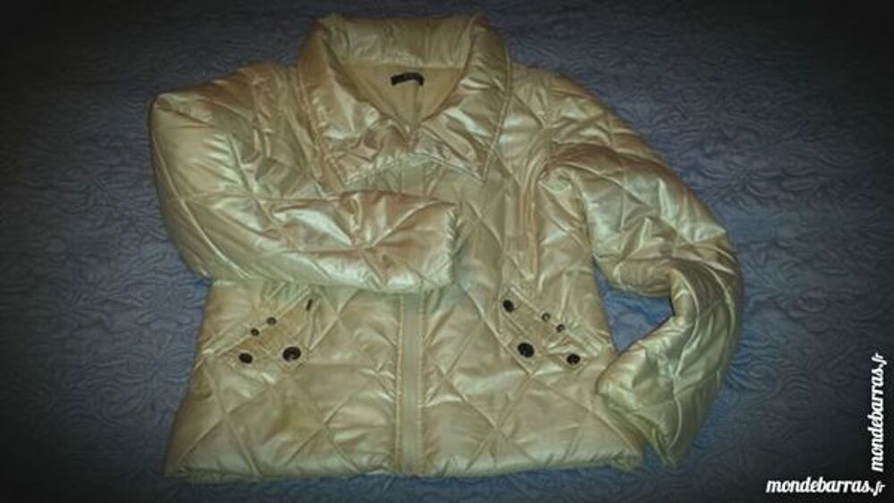VESTE CHAUDE MORGAN &eacute;cru reflets dor&eacute; Vêtements