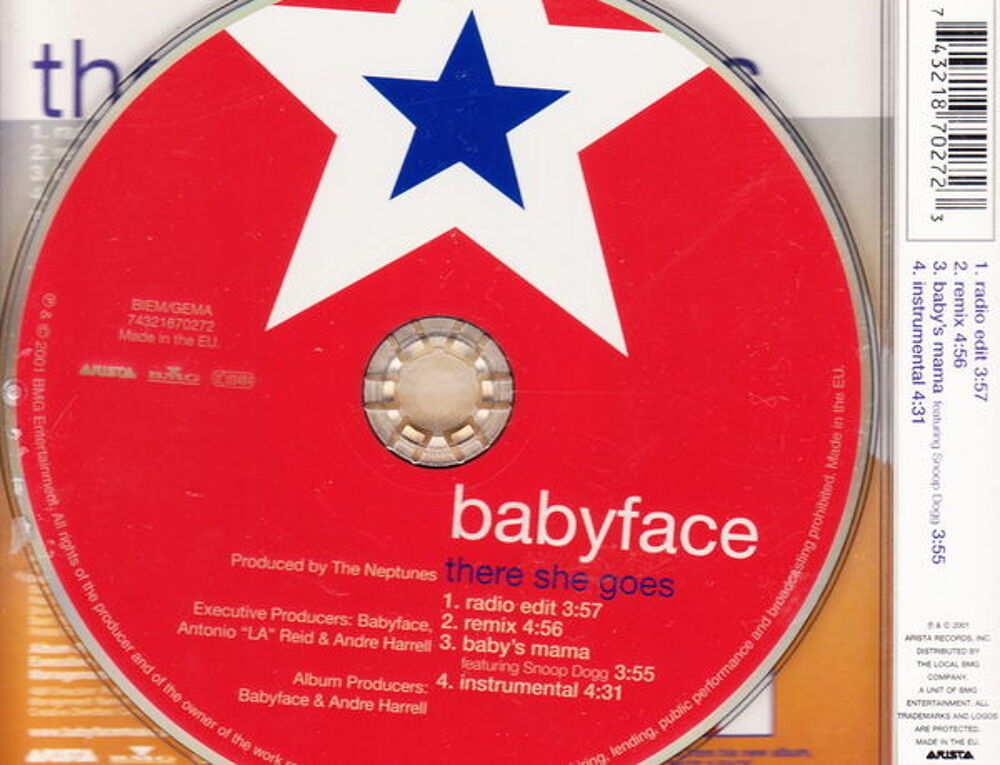 Maxi CD Babyface - There she goes
CD et vinyles