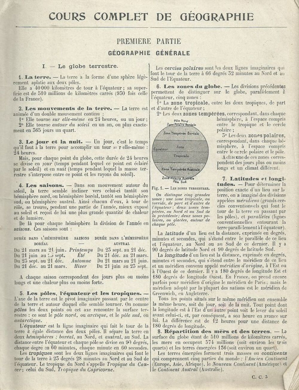livre ,G&eacute;ographie cours complet hachette 1929 Livres et BD