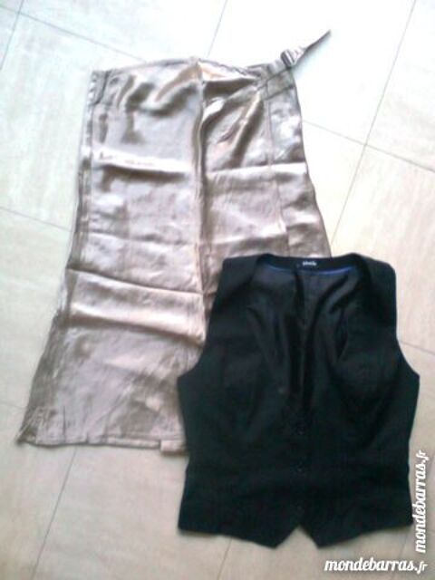 jupe portefeuille satine, gilet - zoe 4 Martigues (13)