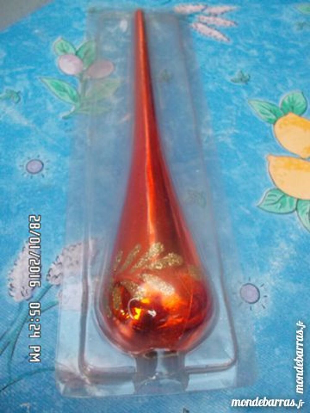 t&ecirc;te de sapin orange Décoration