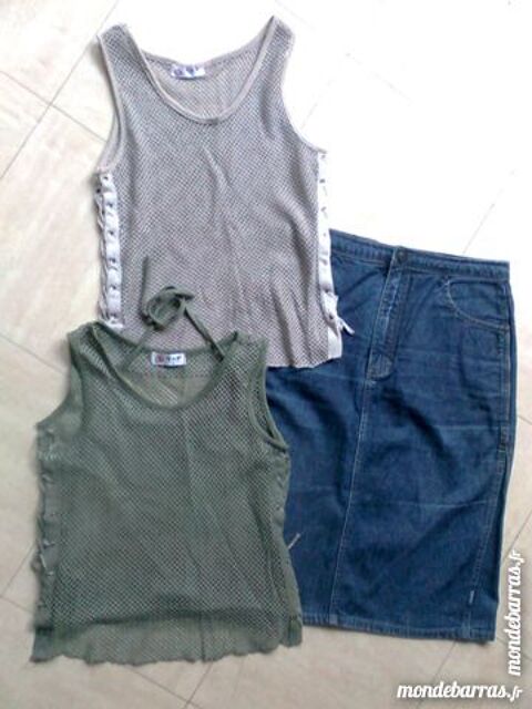 jupe jean + 2 dbardeurs - S/M - zoe 2 Martigues (13)