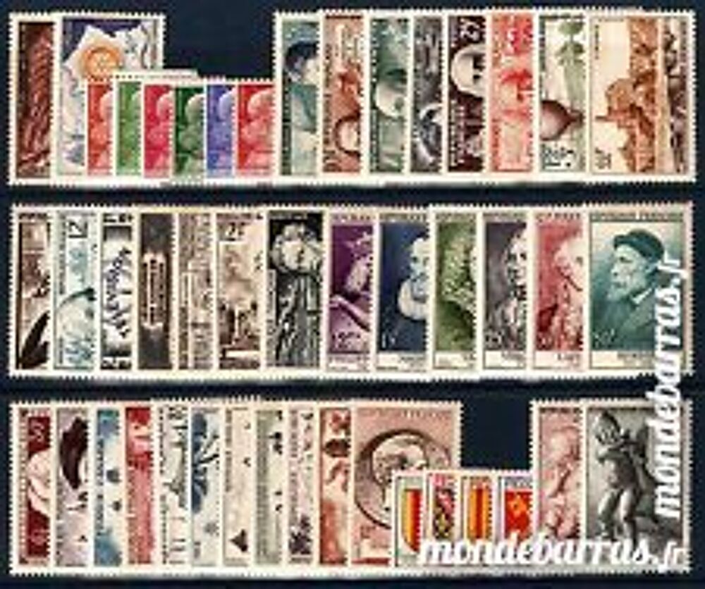 Ann&eacute;e compl&egrave;te timbres France 1955 NEUFS** 