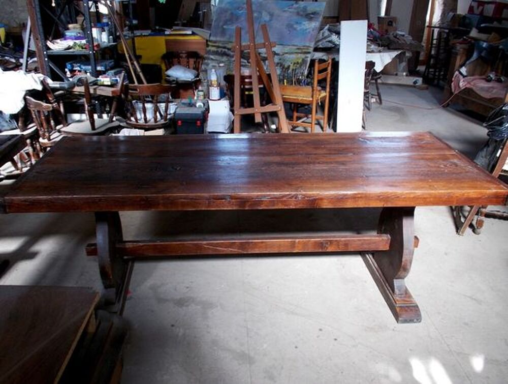 grande table en bois (ch&ecirc;ne) ancienne/moderne Meubles