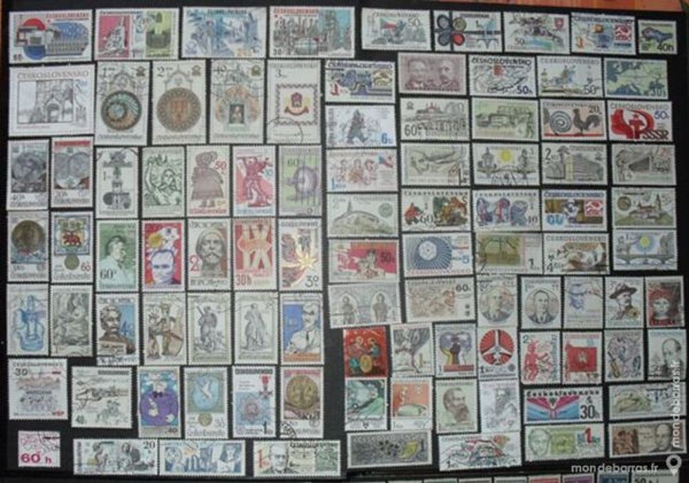 Lot de 302 timbres oblit&eacute;r&eacute;s de TCHECOSLOVAQUIE. 