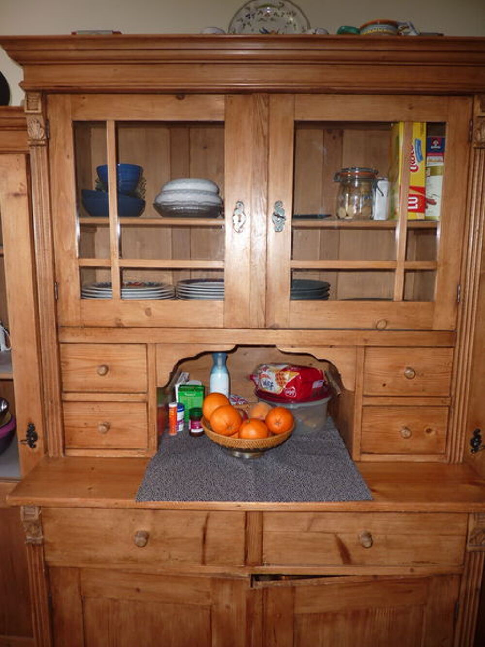 Tr&eacute;s beau Vaissellier en pin ancien en 4 &eacute;l&eacute;ments Meubles