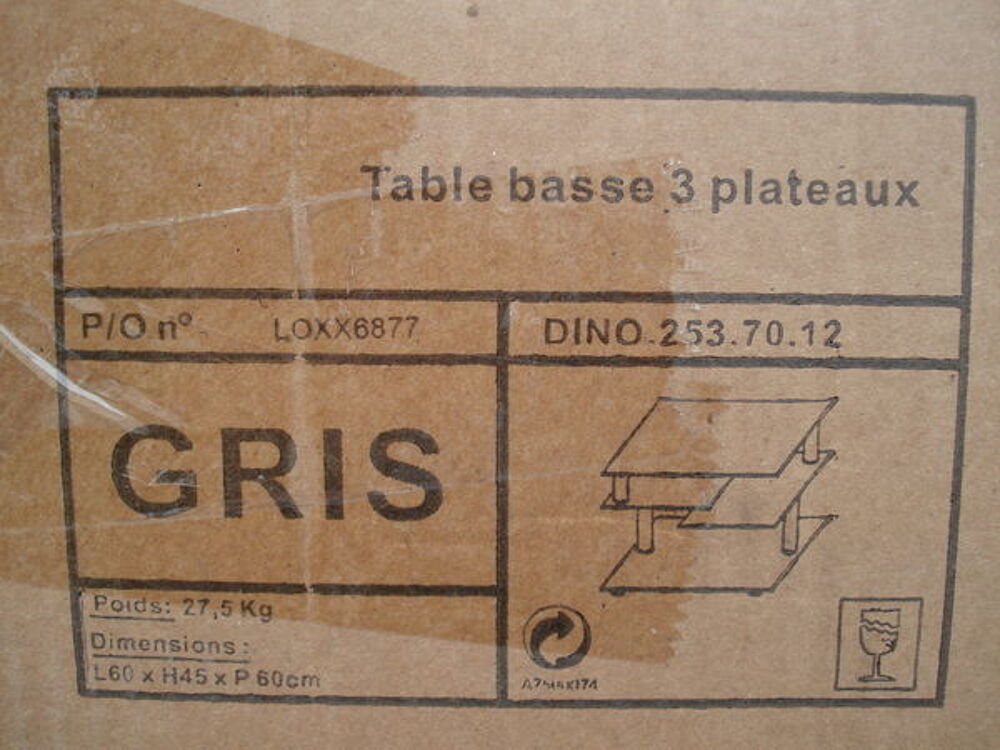 table 3 plateaux en verres amovible Meubles
