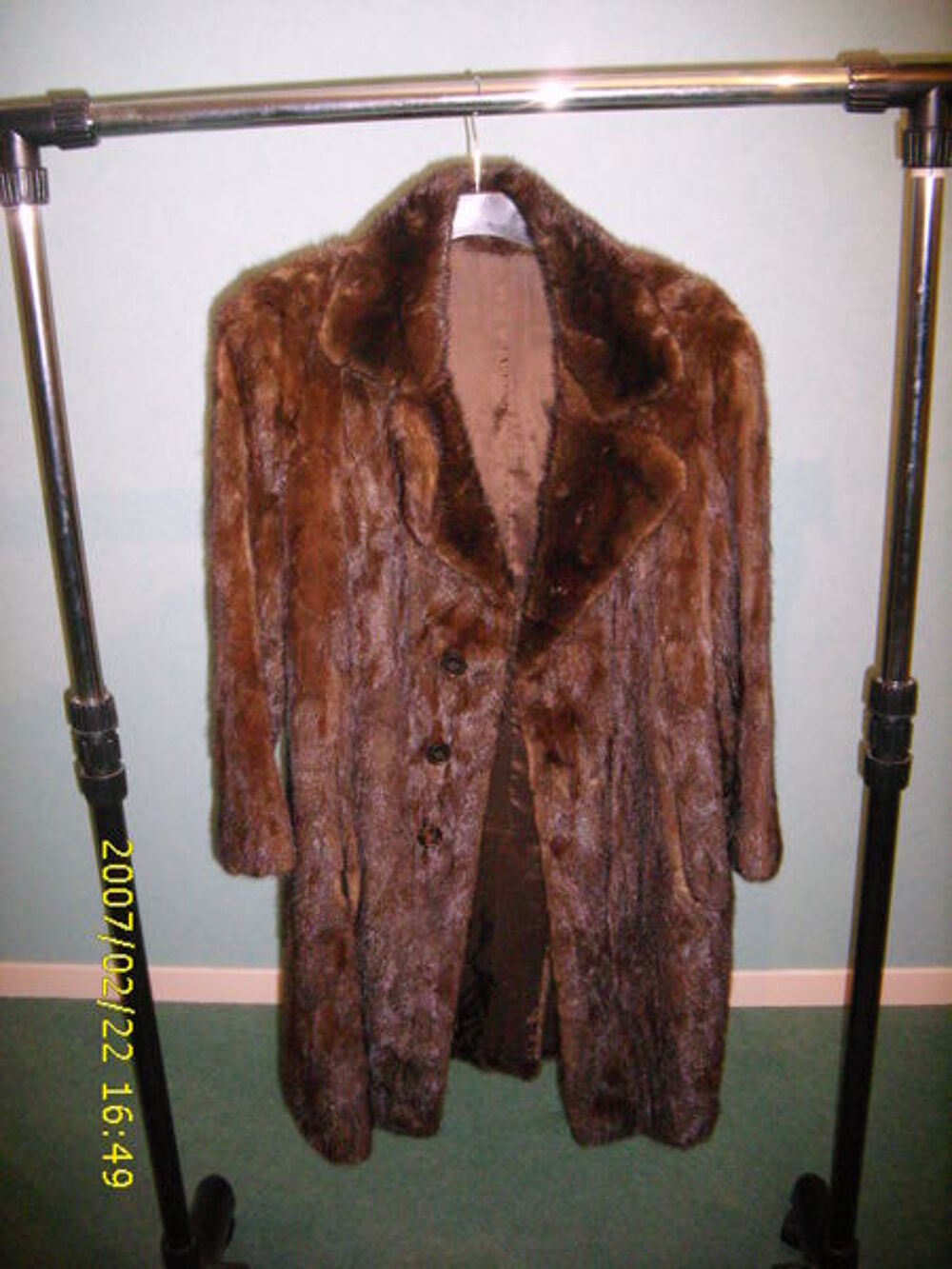 manteau de vison pleine peau tr&egrave;s bon &eacute;tat Vêtements