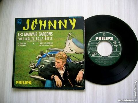 45 TOURS EP JOHNNY HALLYDAY Les mauvais gar�ons 12 Nantes (44)