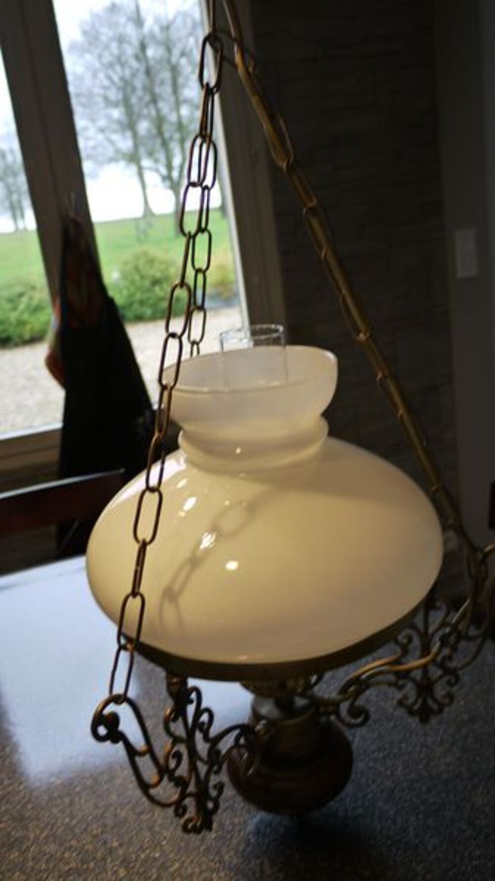 Suspension rustique opaline Décoration