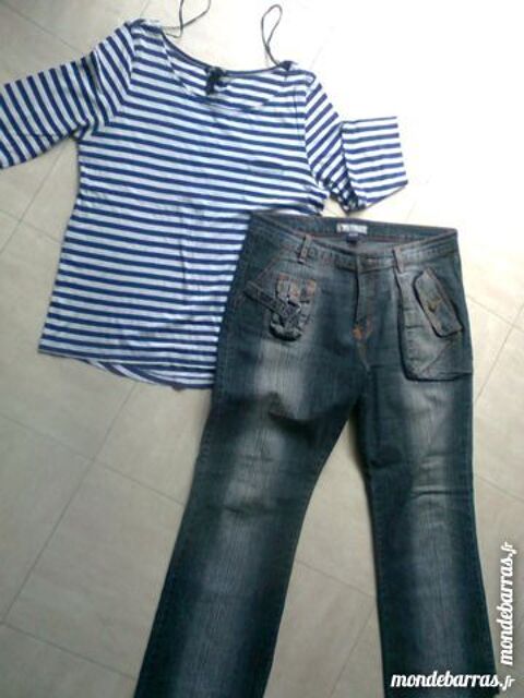 pantalon jean + t.shirt - 42 H/F - zoe 3 Martigues (13)