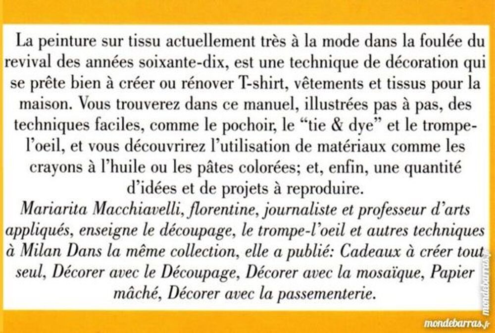 LA PEINTURE SUR TISSUS / les-livres-de-jac Livres et BD