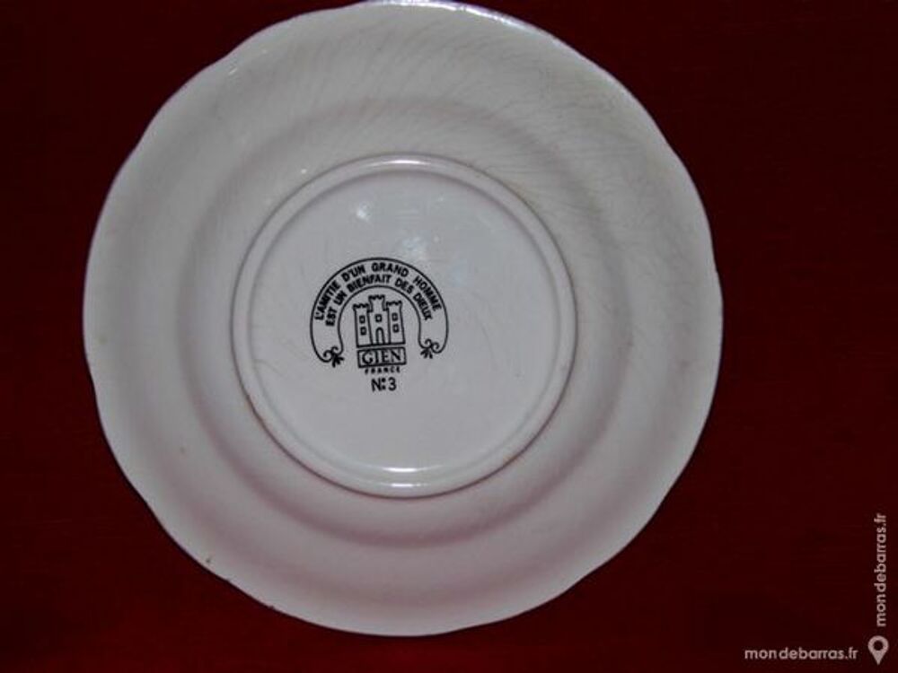 ASSIETTE PARLANTE FA&Iuml;ENCE DE GIEN N&deg;3 REBUS Décoration