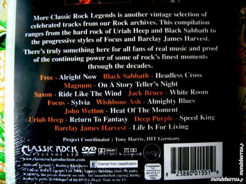 DVD MORE CLASSIC LEGENDS 70'S Rock DVD et blu-ray