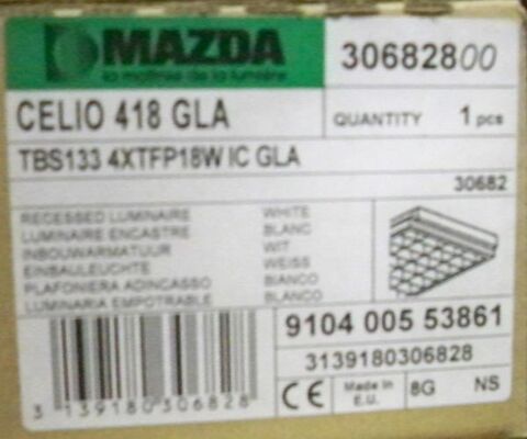 Luminaire encastrable Mazda 4 x 18 w fluo 50 trchy (91)