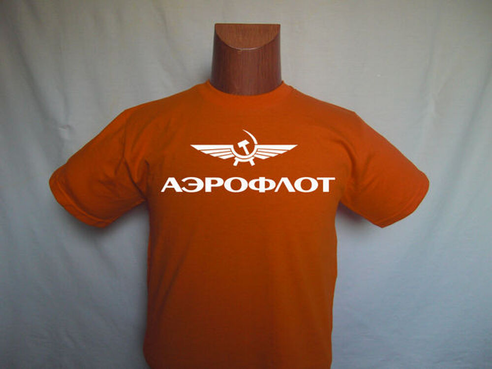 T-shirt aviation russe (A&eacute;roflot), M, L, XL, NEUF Vêtements