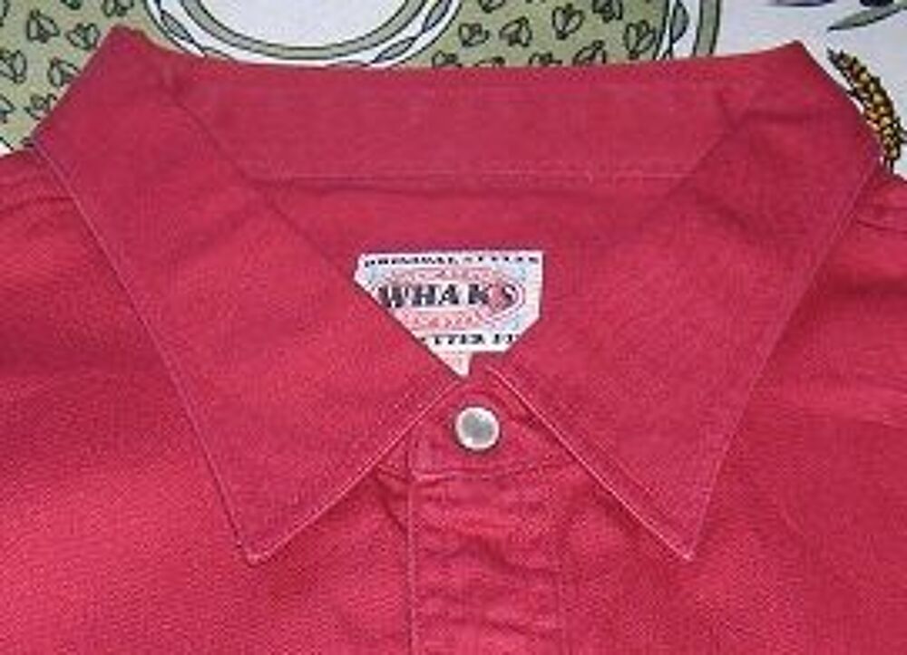 Chemise jean rouge taille 49/50 Vtements