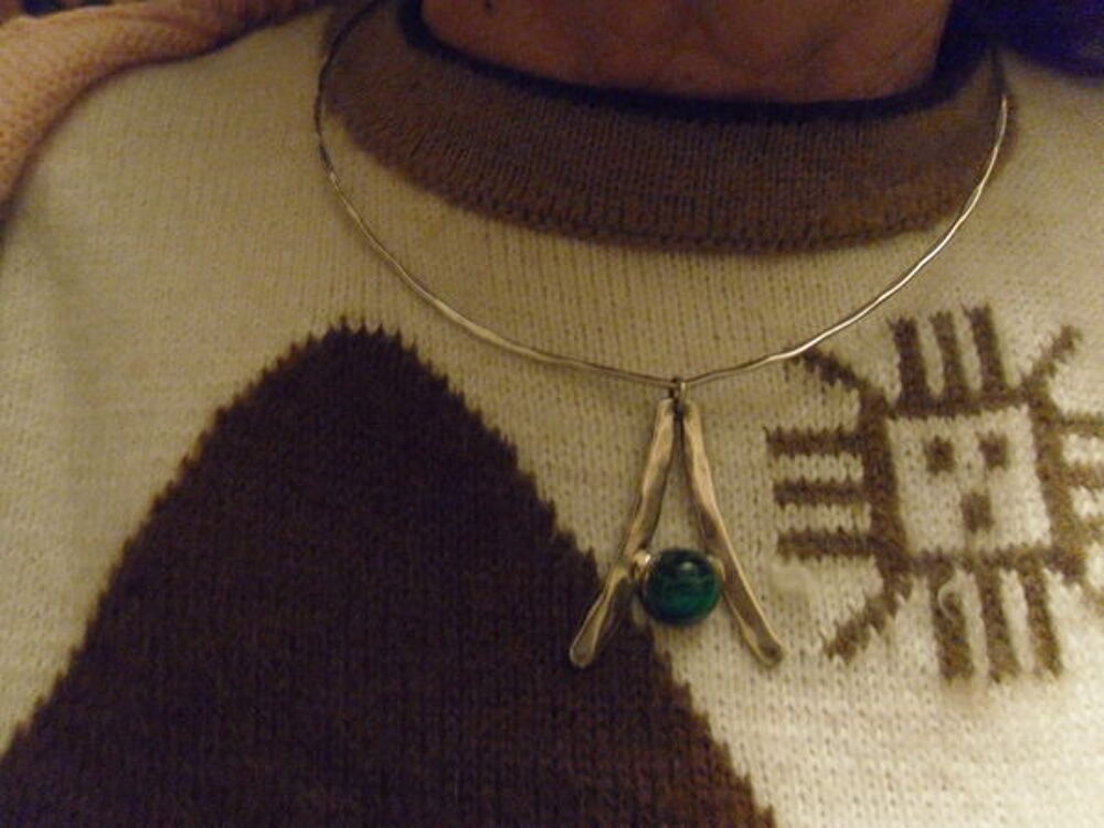 Collier en Argent 925, pendentif Turquoise TBE Bijoux et montres