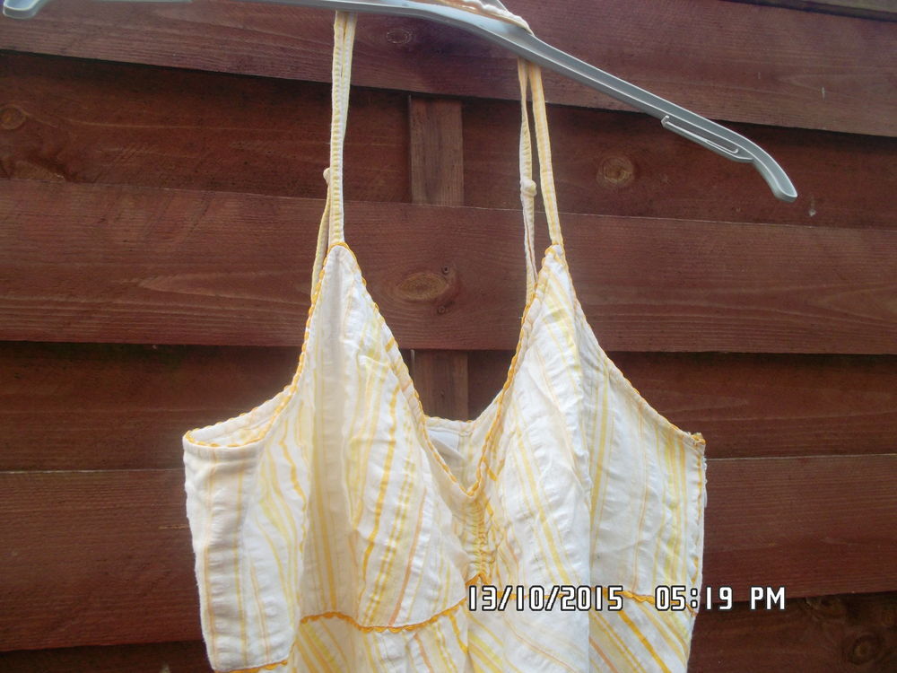 ROBE BLANCHE-JAUNE CLAIR CAMAIEU*JUSTE 3E*KIKI60230 Vêtements