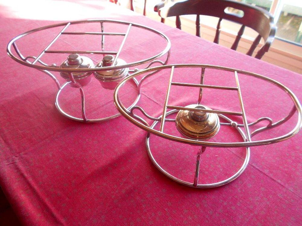 chauffe plat en m&eacute;tal argent&eacute; (l'unit&eacute;) Cuisine