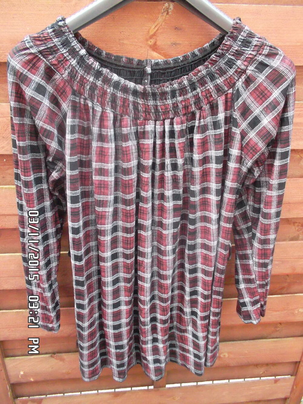 TUNIQUE MARRON A CARREAUX*JUSTE 2E*KIKI60230 Vêtements