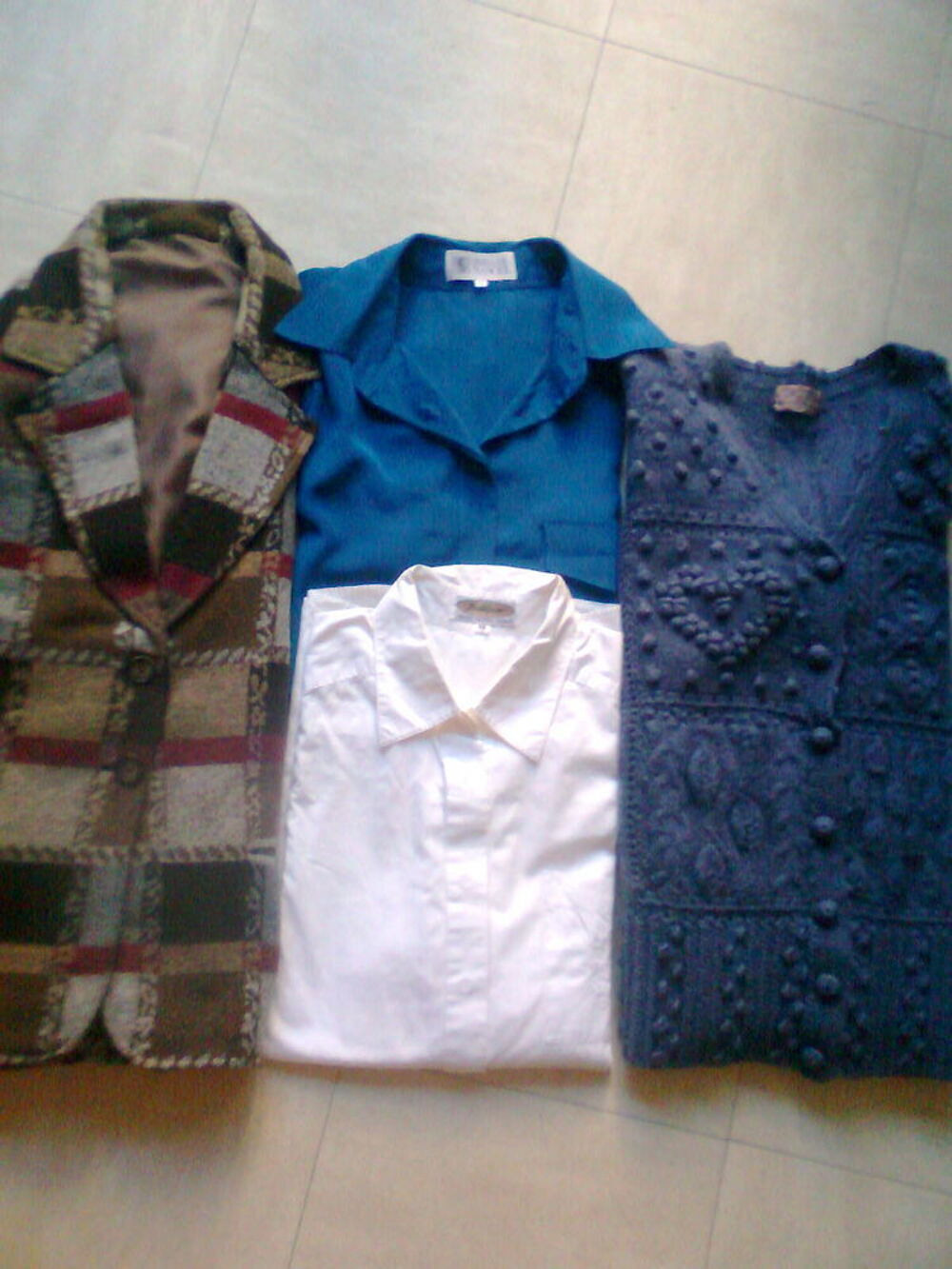 VESTE, 2 chemisiers, cardigan bleu - 42 - zoe Vêtements