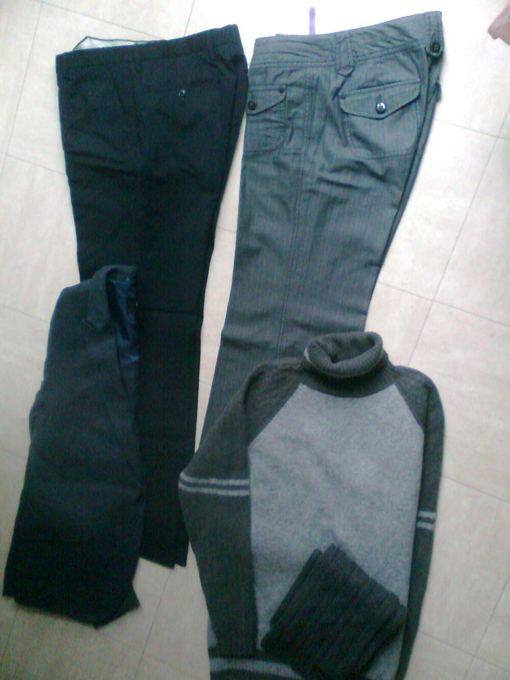VESTE, 2 pantalons, col roul&eacute;, &eacute;charpe - 42 - zoe Vêtements