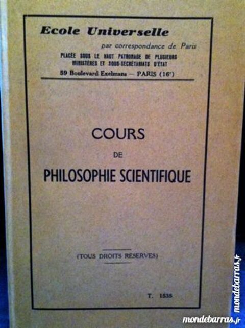 Cours de philosophie scientifique 20 Saint-Vallier (71)
