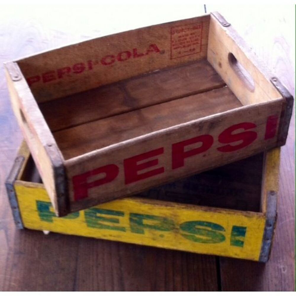 Caisses coca cola usa coke bois vintage loft deco Décoration
