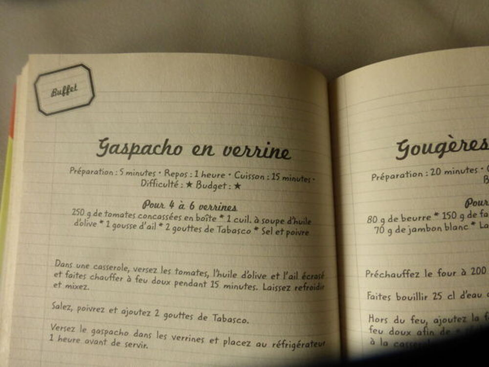 LIVRE DE RECETTES SALADES ET BUFFET ENSOLEILLES neuf Livres et BD