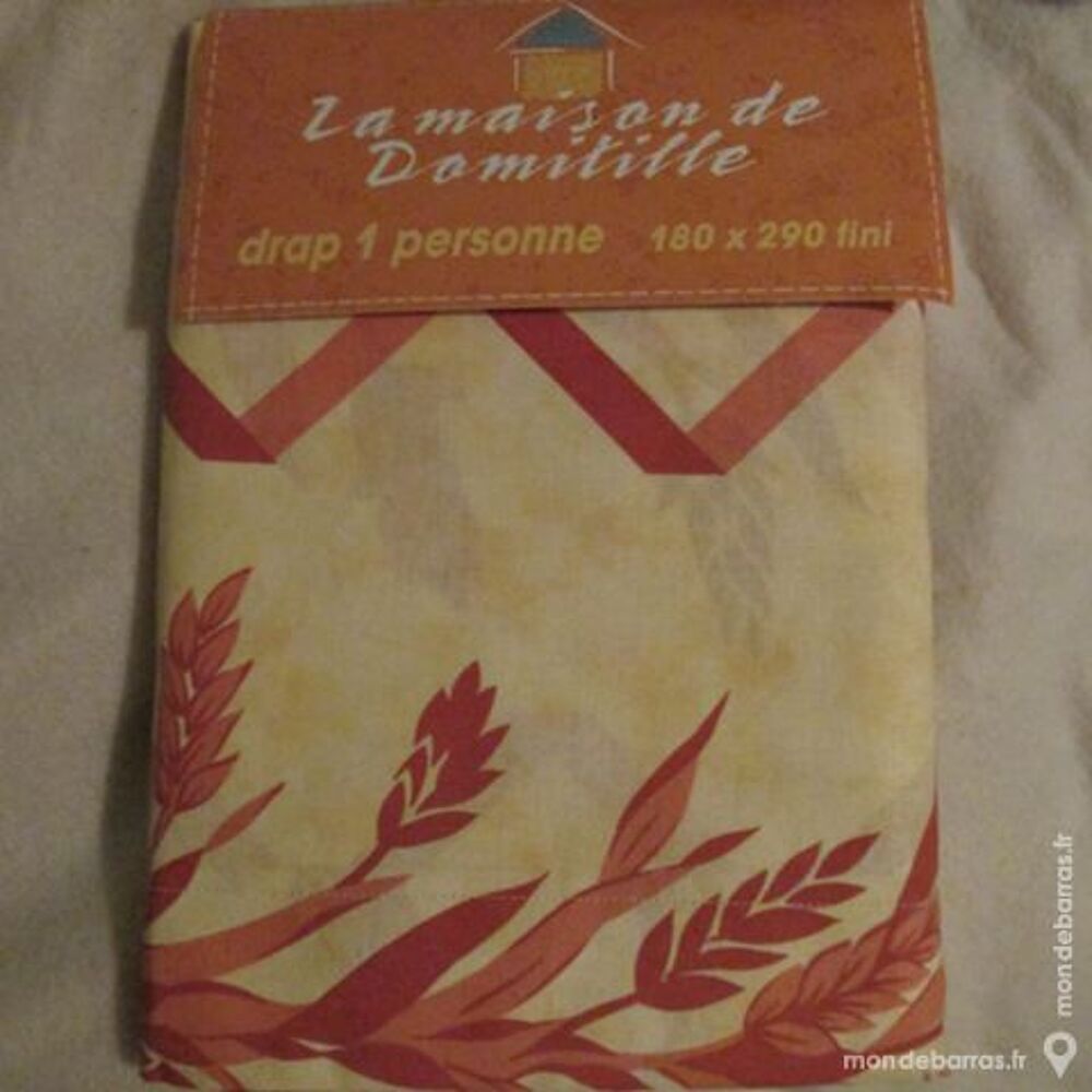 DRAP PLAT Coloris BEIGE &amp; Epis BLE 180 X 290 cm Cuisine