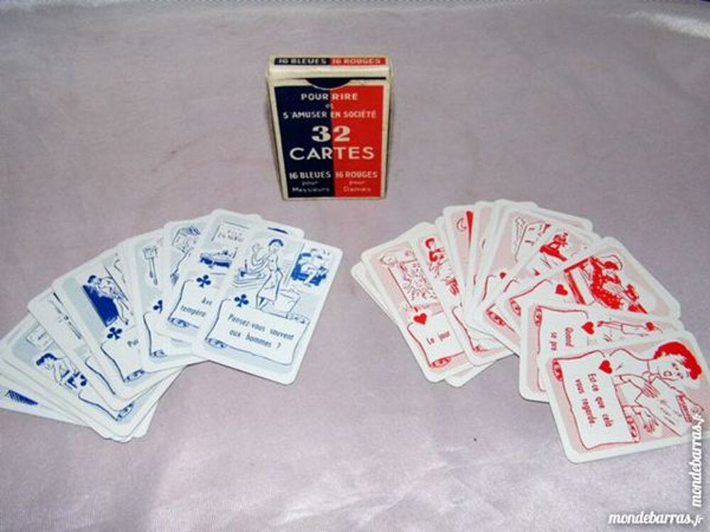 JEU 32 CARTES LA GRIVOISE EROTIQUE COQUIN ann&eacute;e 60 Jeux / jouets