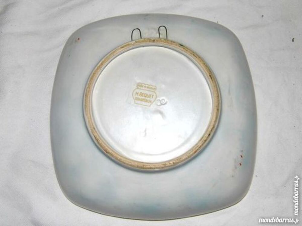 FAIENCE ANCIEN PLAT H BEQUET QUAREGNON Décoration