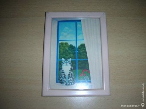 Cadre sous verre chat  la fentre 2 Thiais (94)