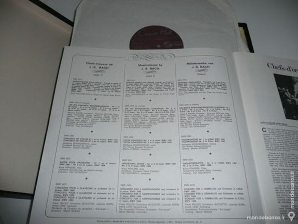 33 tours BACH Coffret GUILDE INTERNATIONALE DU DIS CD et vinyles