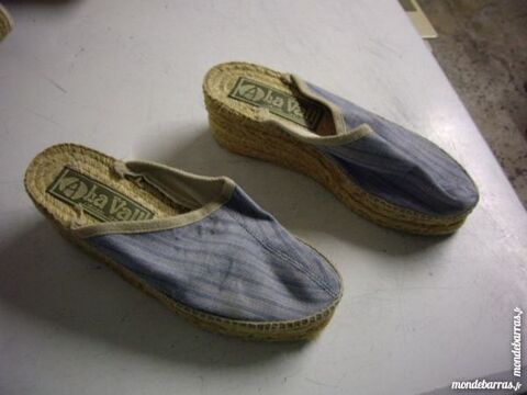 Sabots en espadrilles pt 34 en bleu ray 3 Bouxwiller (67)