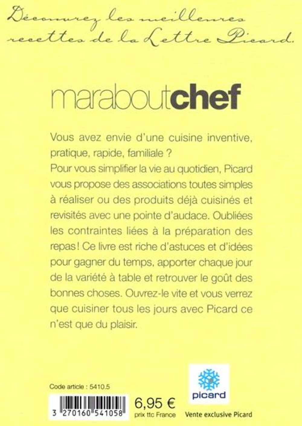 PICARD - 100 recettes - CUISINE / prixportcompris Livres et BD