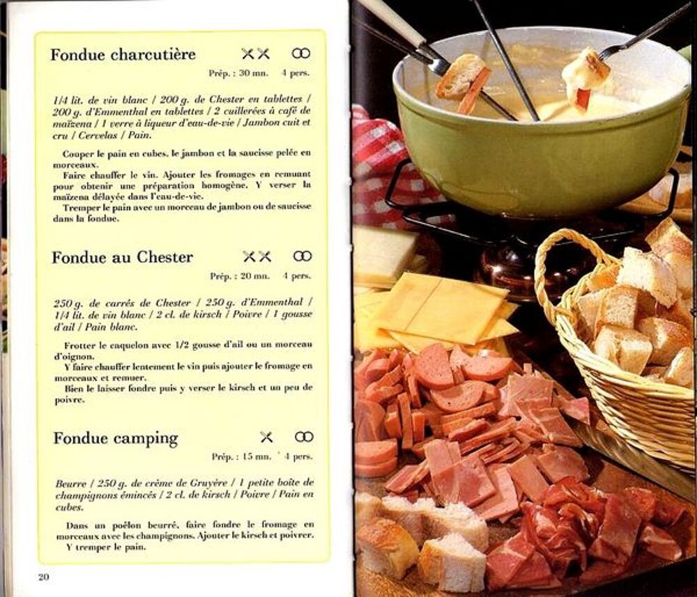FONDUES - RACLETTES / prixportcompris Livres et BD