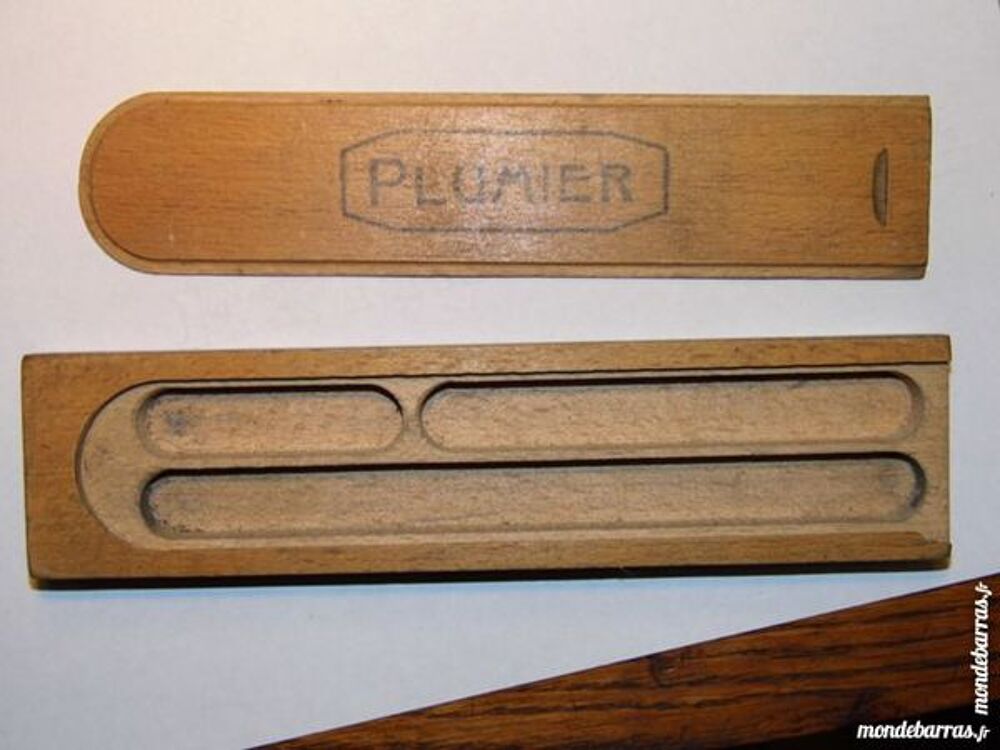 Ancien plumier bois encrier plume retro vintage Décoration