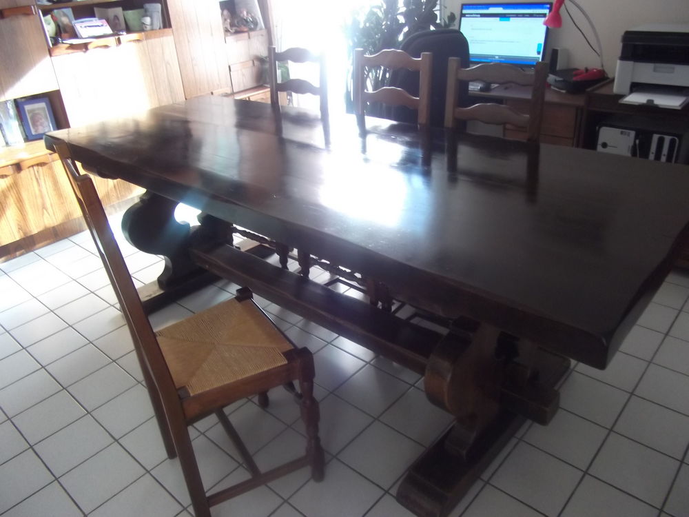 table monast&egrave;re 244x88x7 cm bois massif antiquit&eacute; Meubles