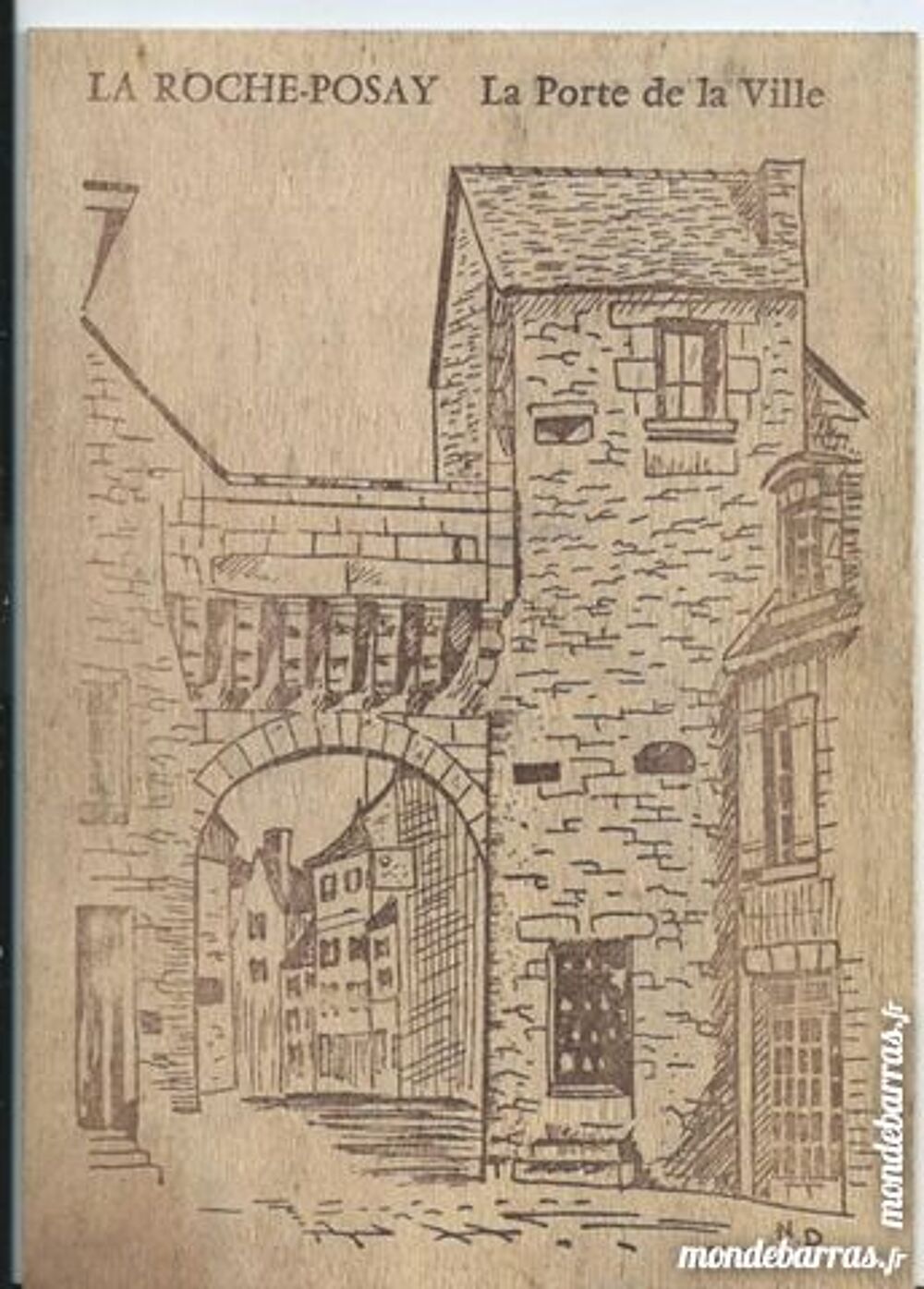 1 lot de 6 cartes en bois ,tr&egrave;s original 