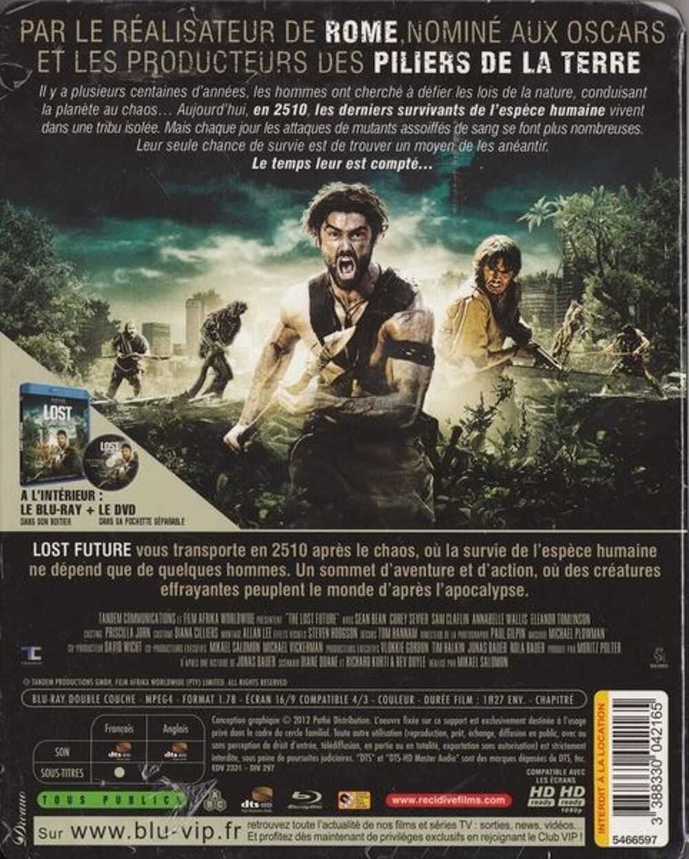 COFFRET BLU-RAY + DVD Lost future NEUF sous blister
DVD et blu-ray