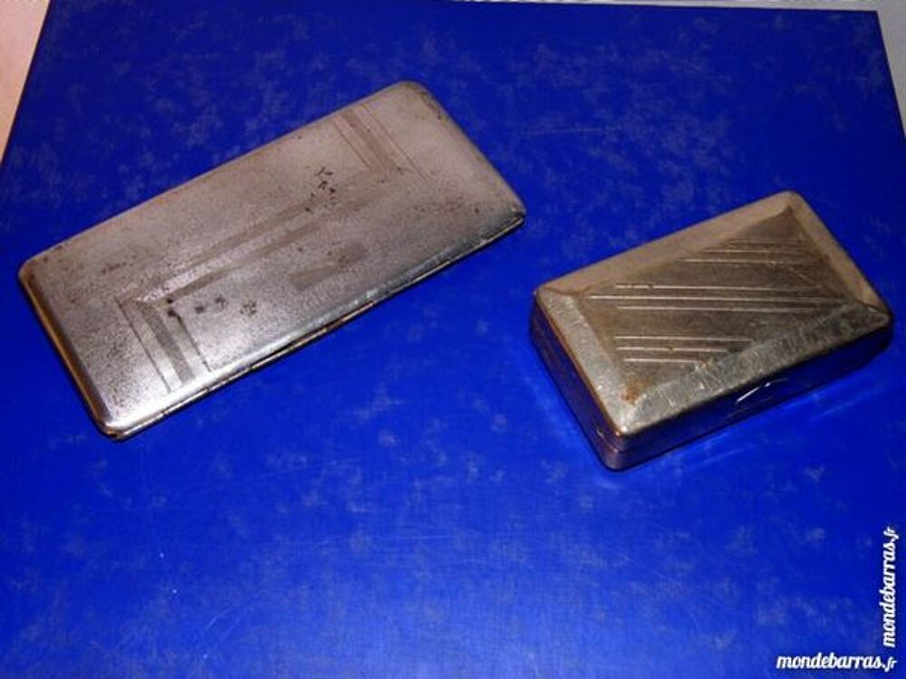 2 etuis &agrave; cigarette boite &agrave; tabac ART DECO vintage Décoration